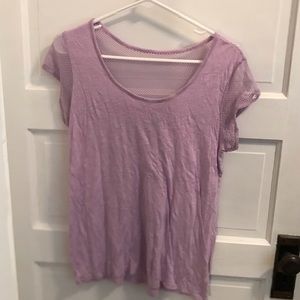 Aerie mesh back and sleeves top